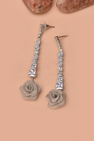 Party Wear Silver Earrings