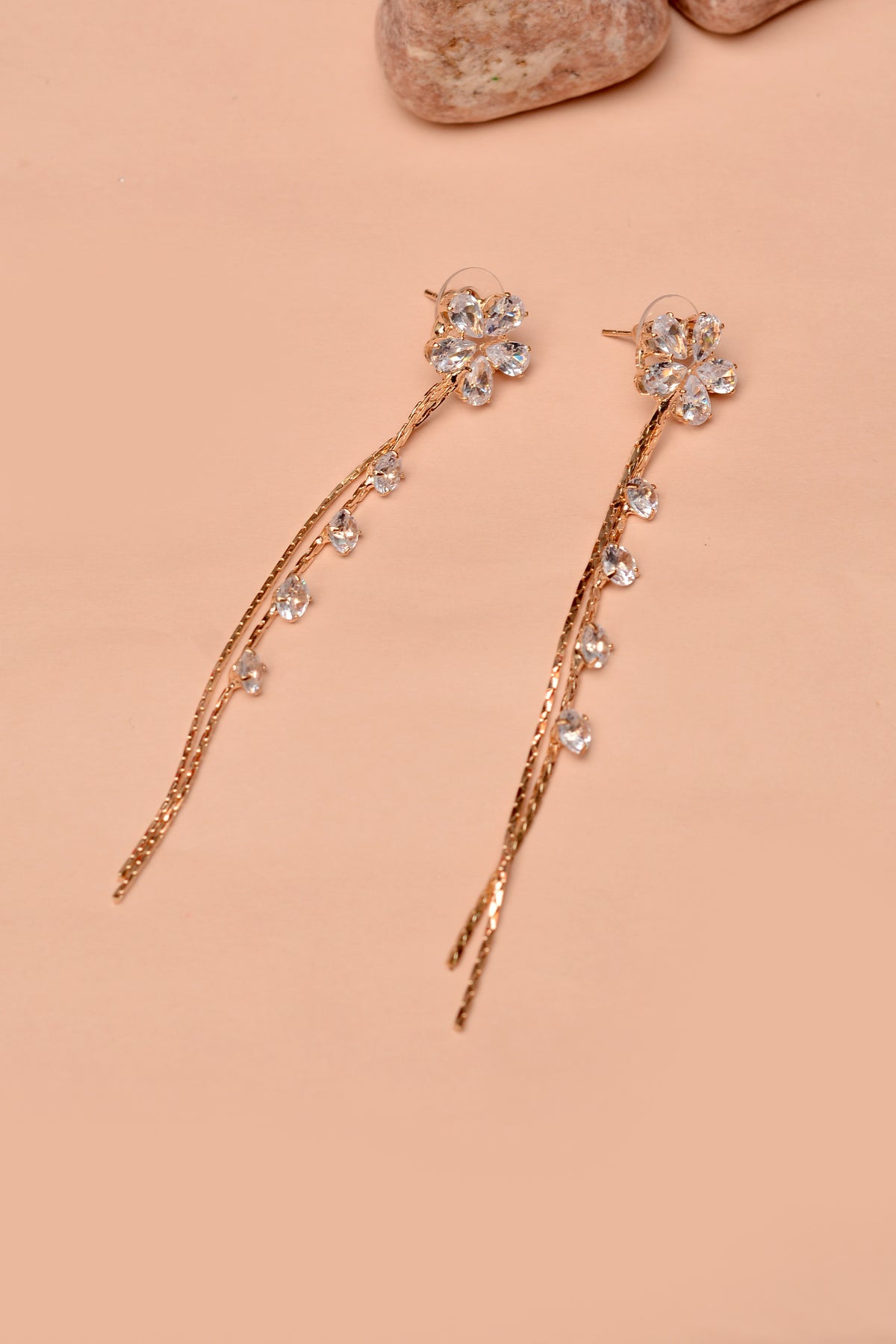 Party Wear Golden Ear Hoops