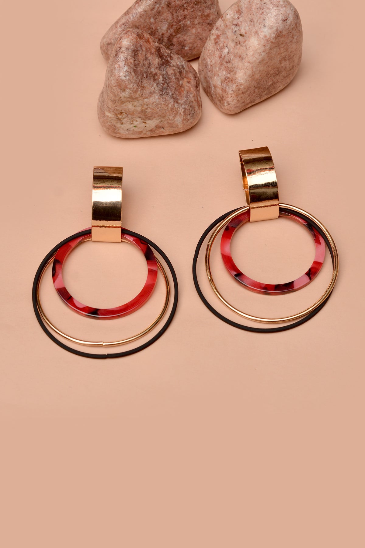 Party Wear Red Earrings
