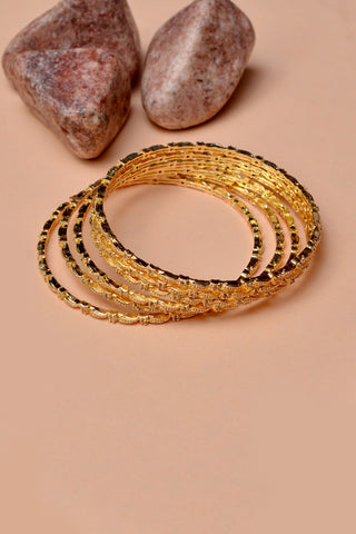 Size 2-6 Party Wear Golden Bangles