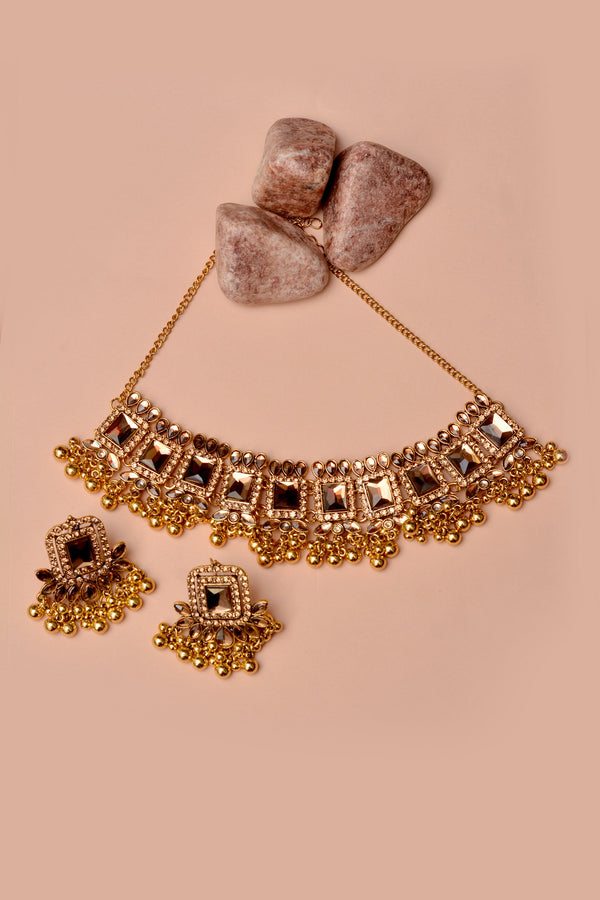 Party Wear Champagne CHOker Necklace