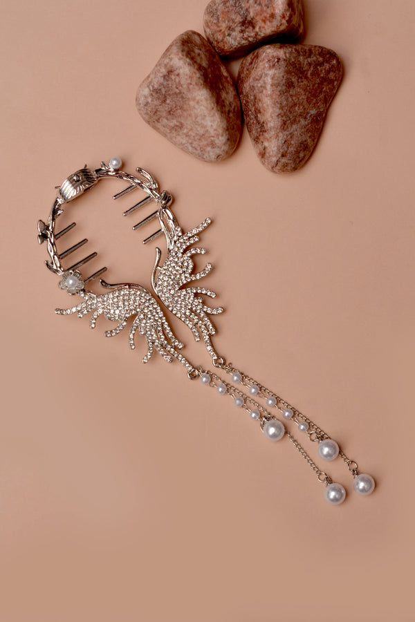Party Wear Silver Hair Accessories