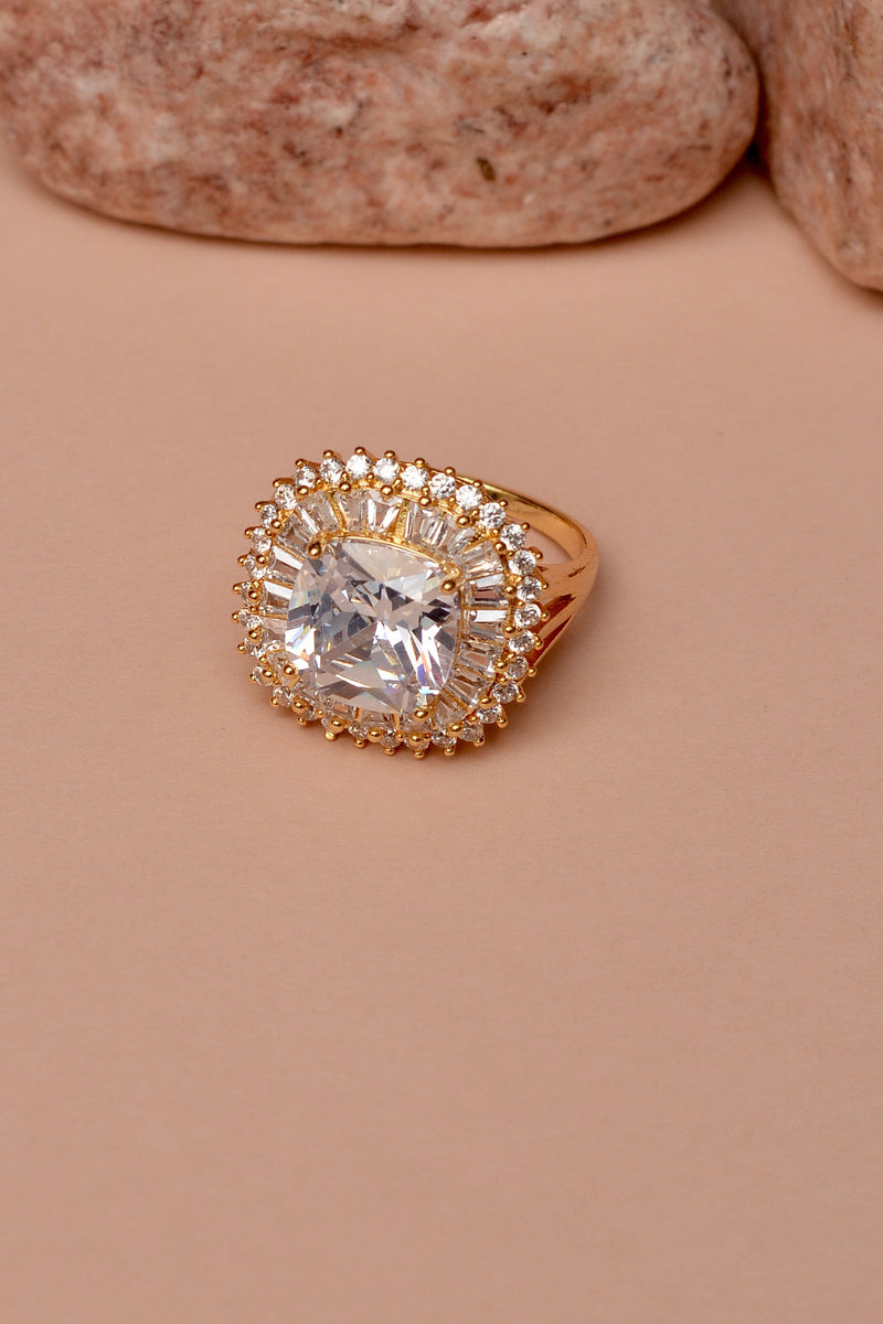 Party Wear Golden Ring