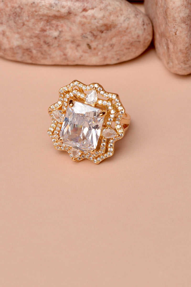 Party Wear Golden Ring