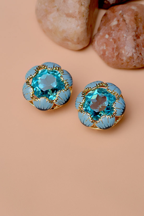 Party Wear Blue Earrings
