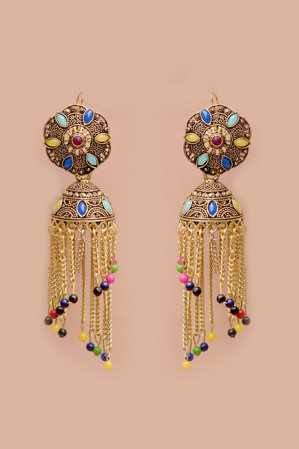 Party Wear Multicolor Earrings