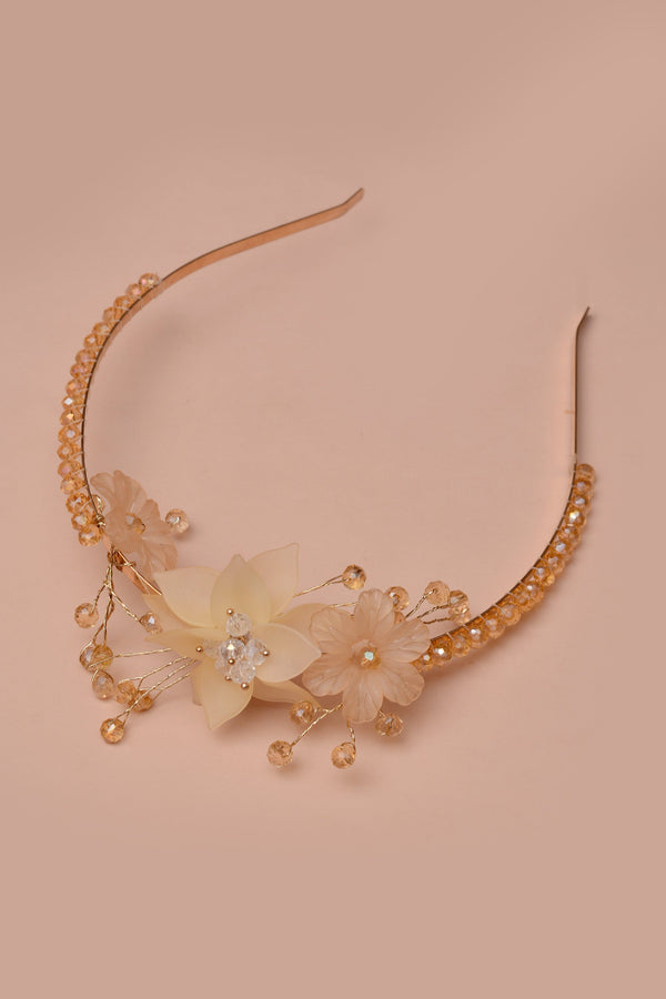 Party Wear Champagne Golden Hair Accessories