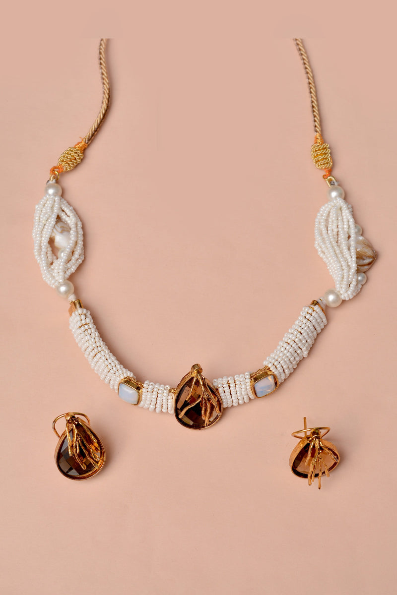 Party Wear Champagne Choker Necklace