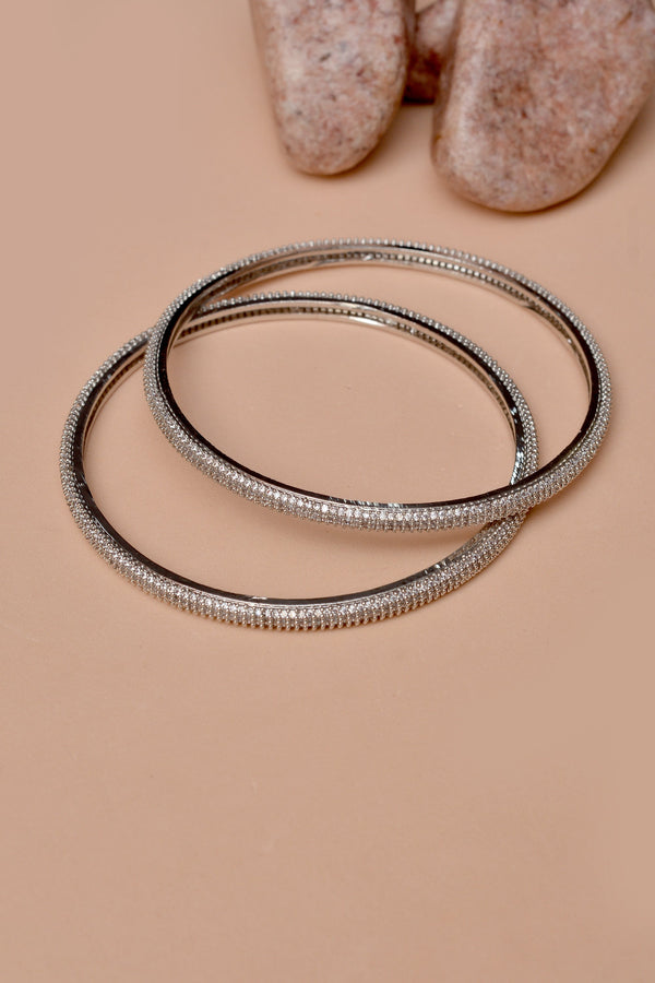 Size 2-8 Party Wear Silver Bangles