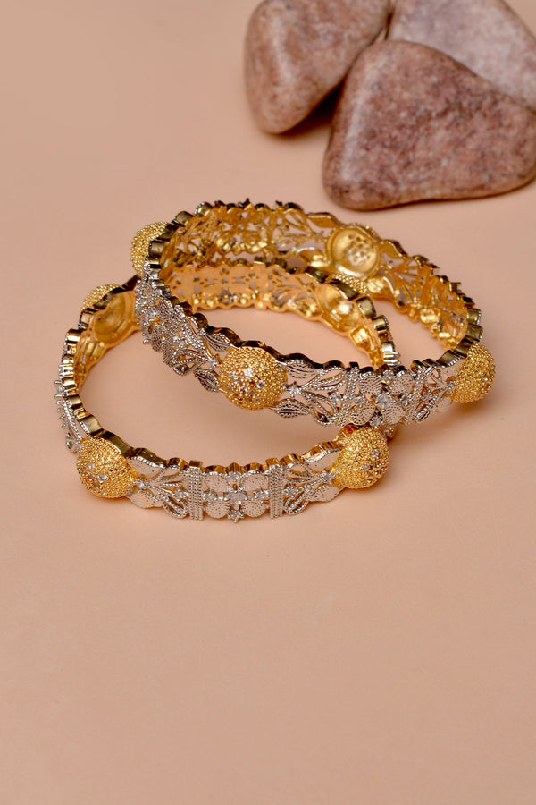 Size 2-6 Party Wear Golden Bangles