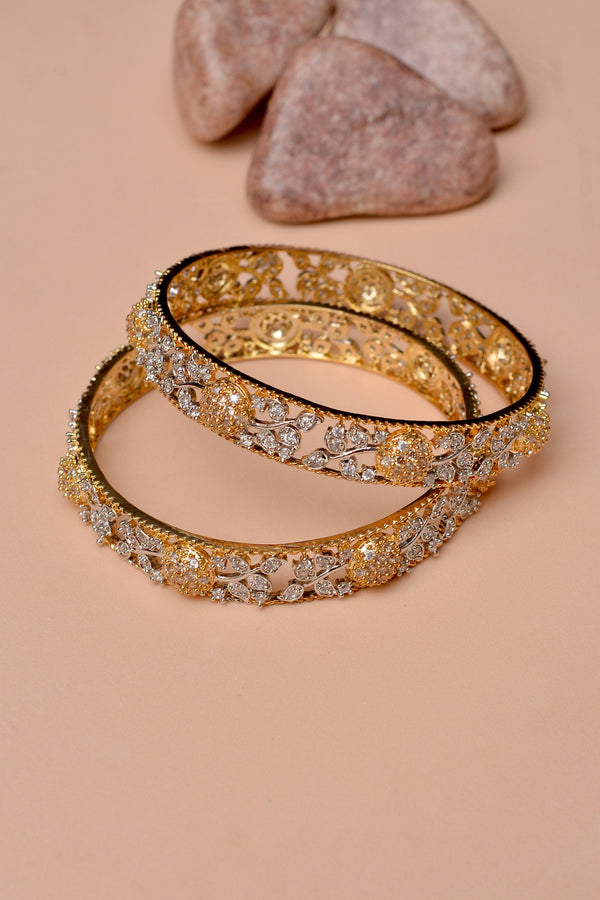 Size 2-8 Party Wear Golden Bangles