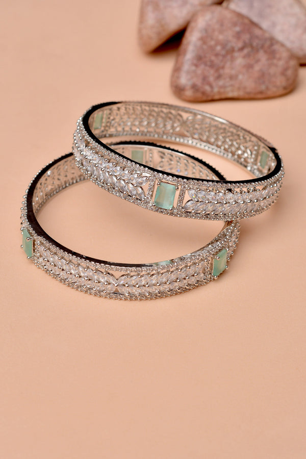 Size 2-8 Party Wear Green Bangles