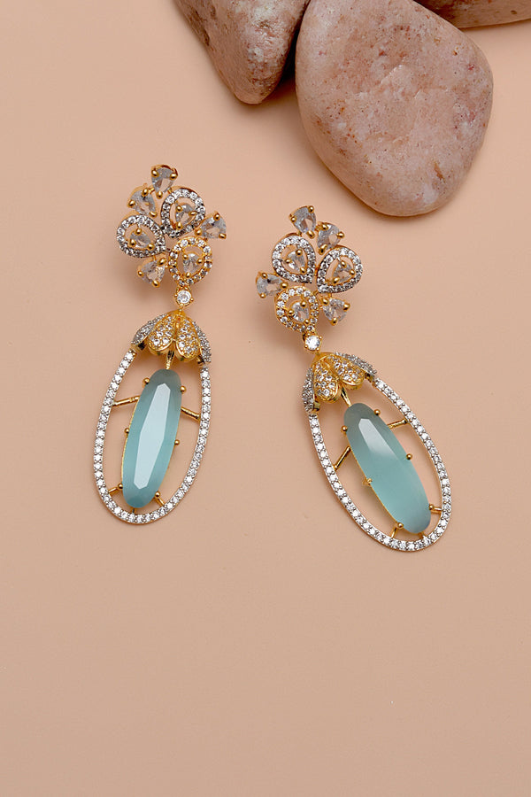 Party Wear Blue Earrings