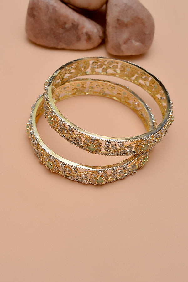 Size 2-4 Party Wear Green Bangles