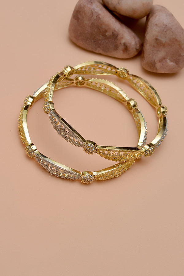 Size 2-4 Party Wear Golden Bangles