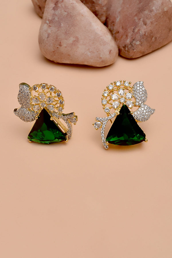 Party Wear Green Earrings