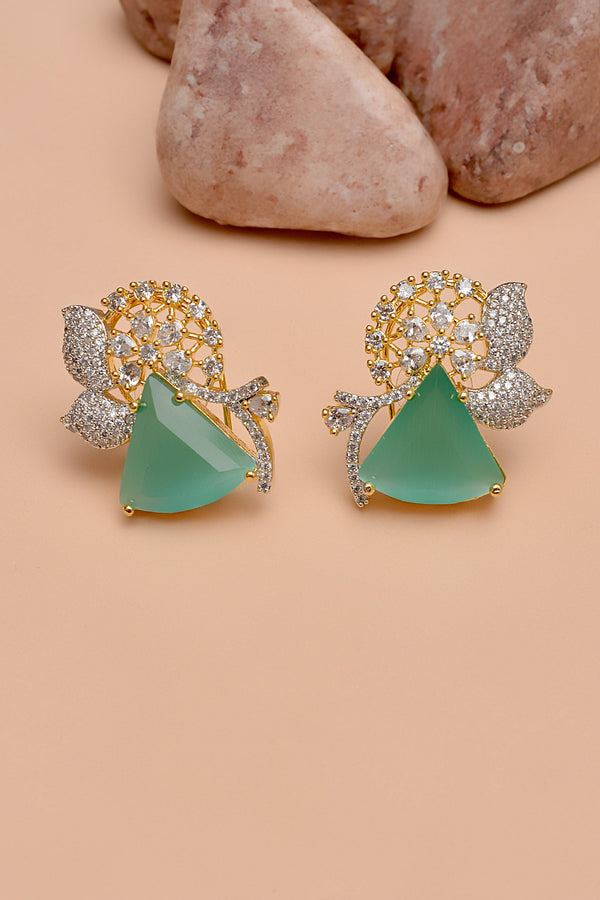 Party Wear Green Earrings