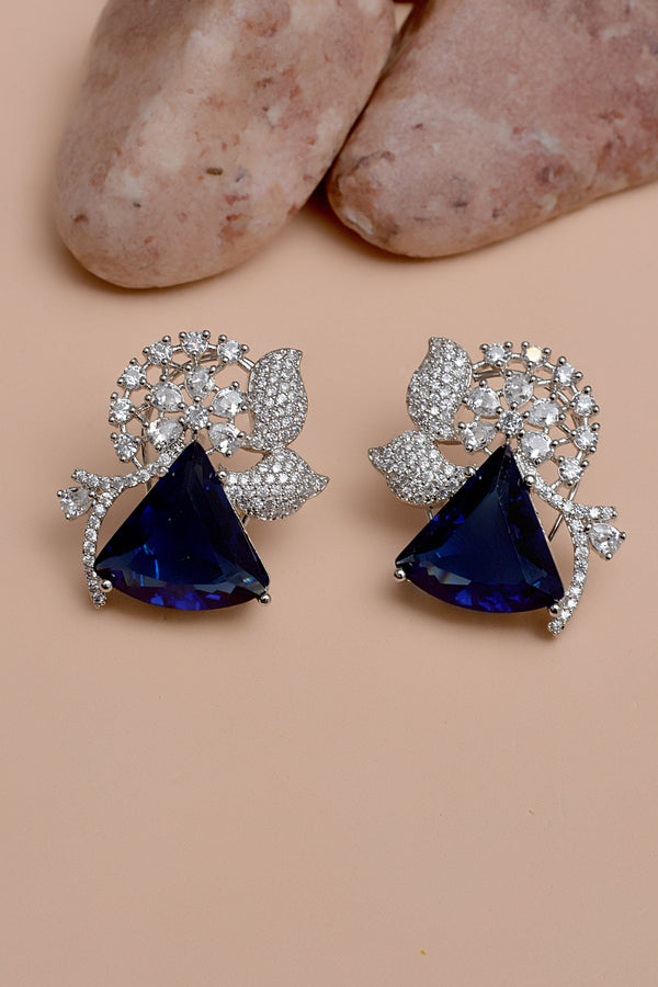 Party Wear Blue Earrings