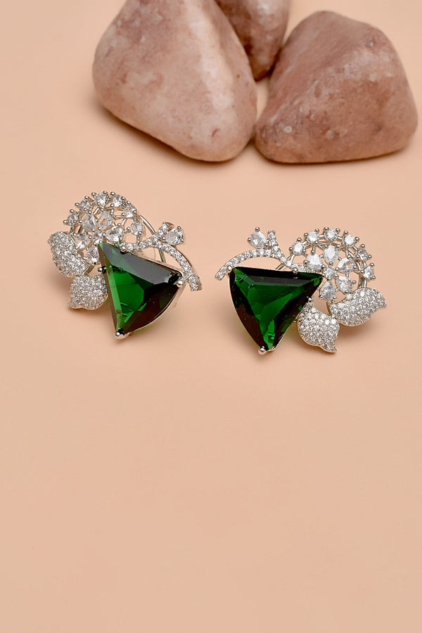 Party Wear Green Earrings