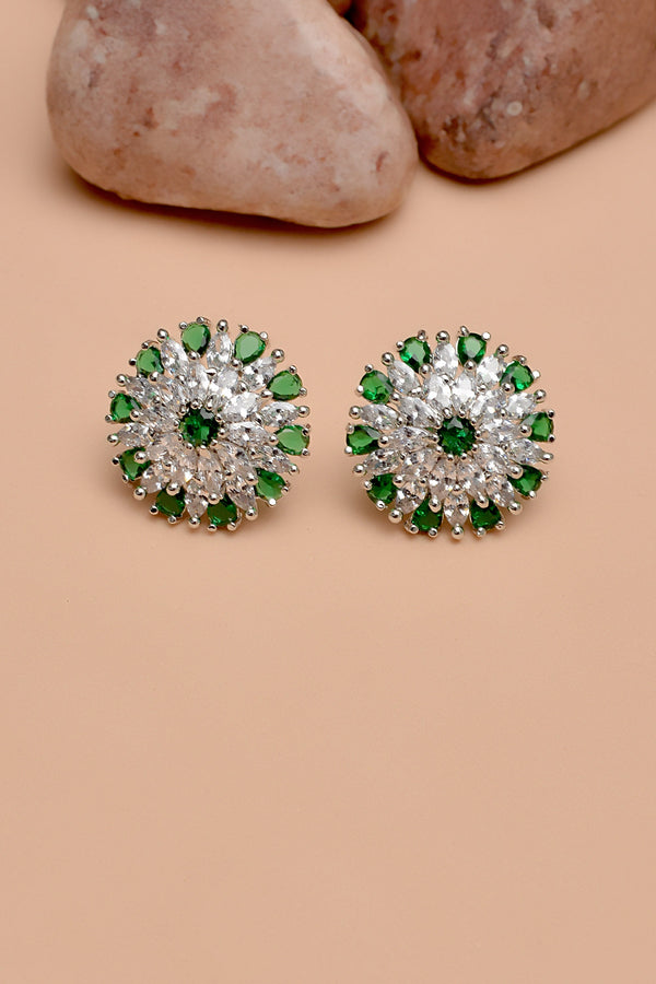 Party Wear Green Earrings