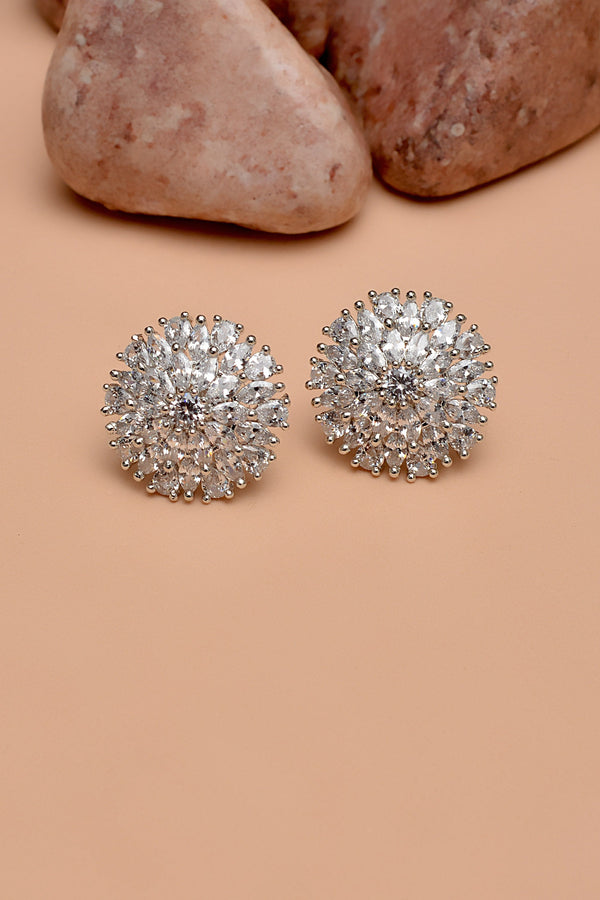 Party Wear Silver Earrings