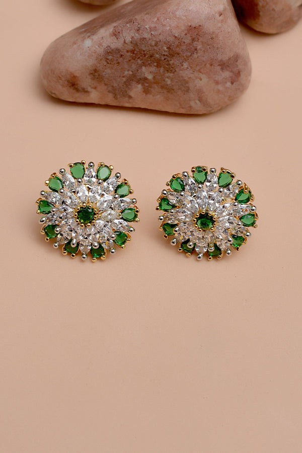 Party Wear Green Earrings