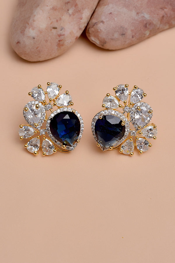 Party Wear Blue Earrings