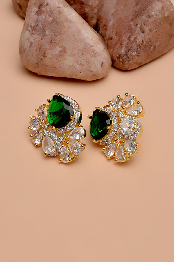 Party Wear Green Earrings