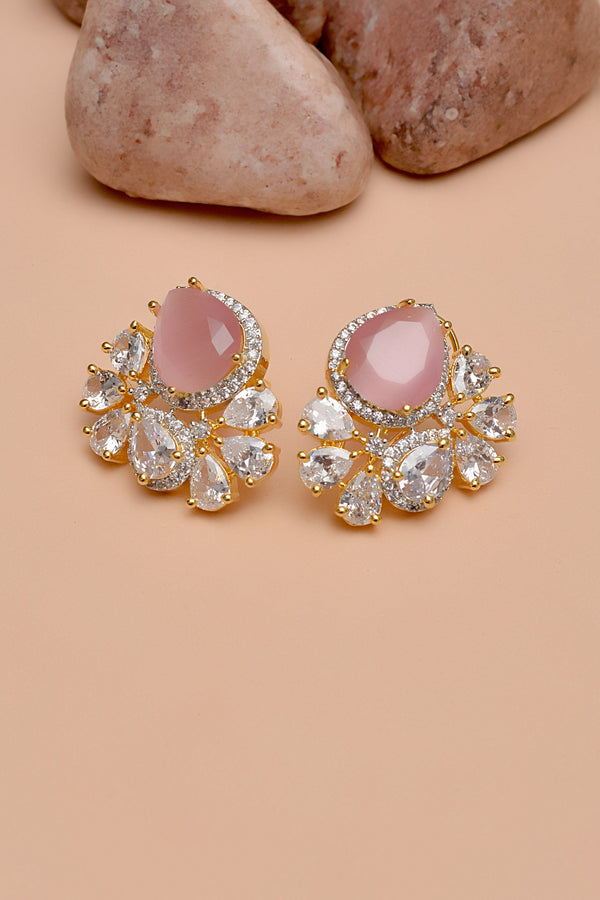 Party Wear Pink Earrings