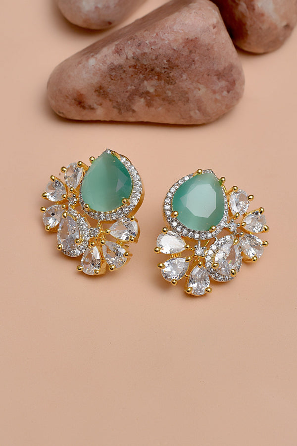 Party Wear Green Earrings