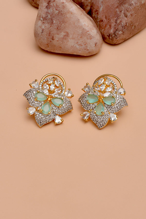 Party Wear Green Earrings