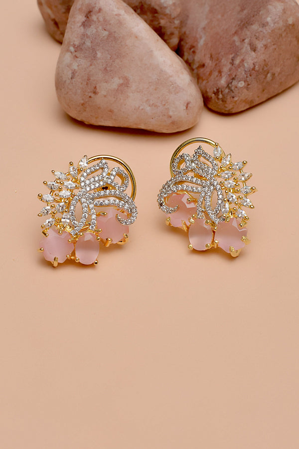 Party Wear Pink Earrings