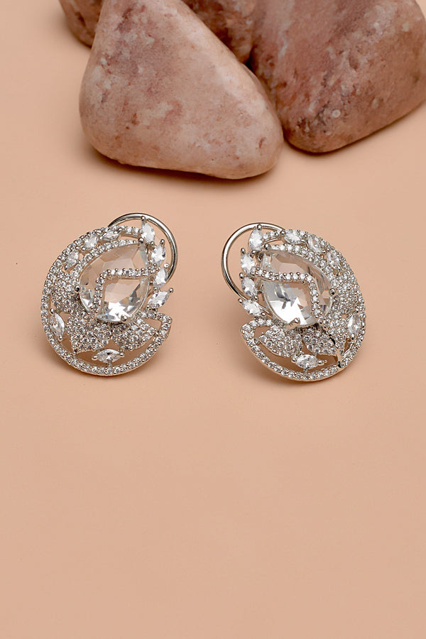 Party Wear Silver Earrings