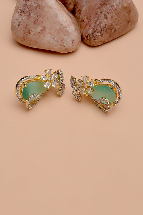 Party Wear Green Earrings