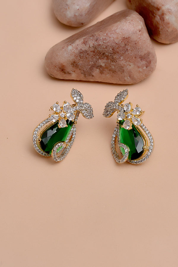 Party Wear Green Earrings