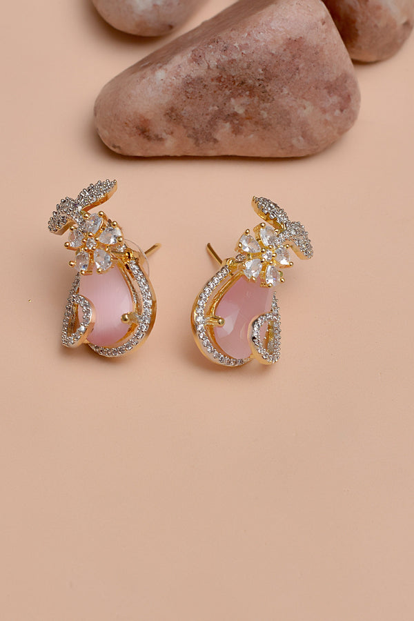 Party Wear Pink Earrings