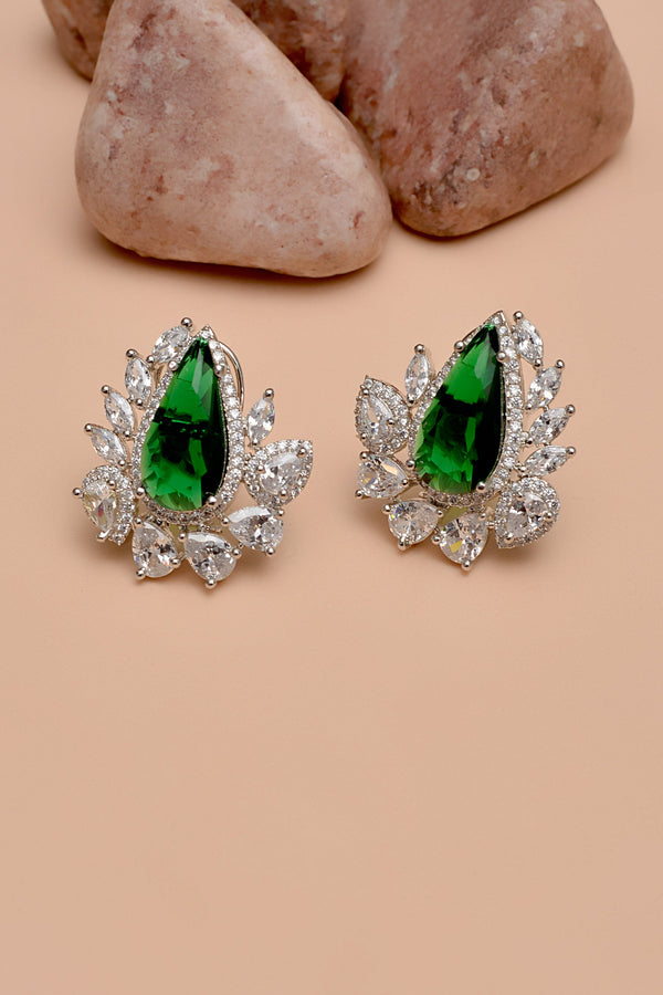 Party Wear Green Earrings