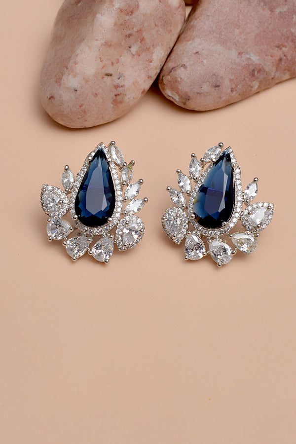 Party Wear Blue Earrings