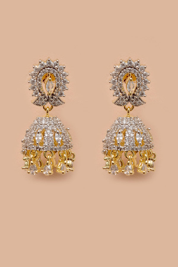 Party Wear Golden Earrings