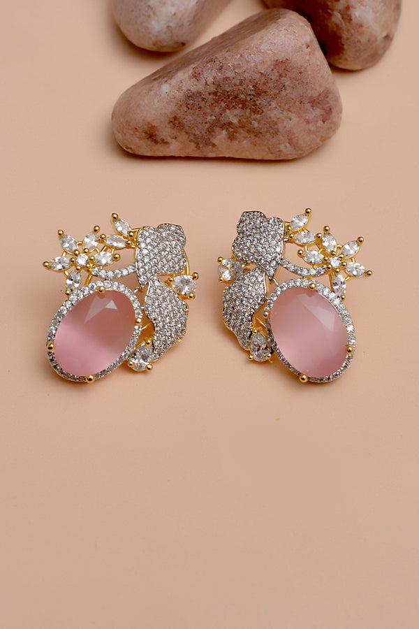 Party Wear Pink Earrings