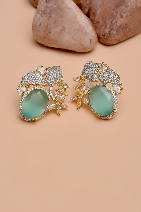 Party Wear Green Earrings