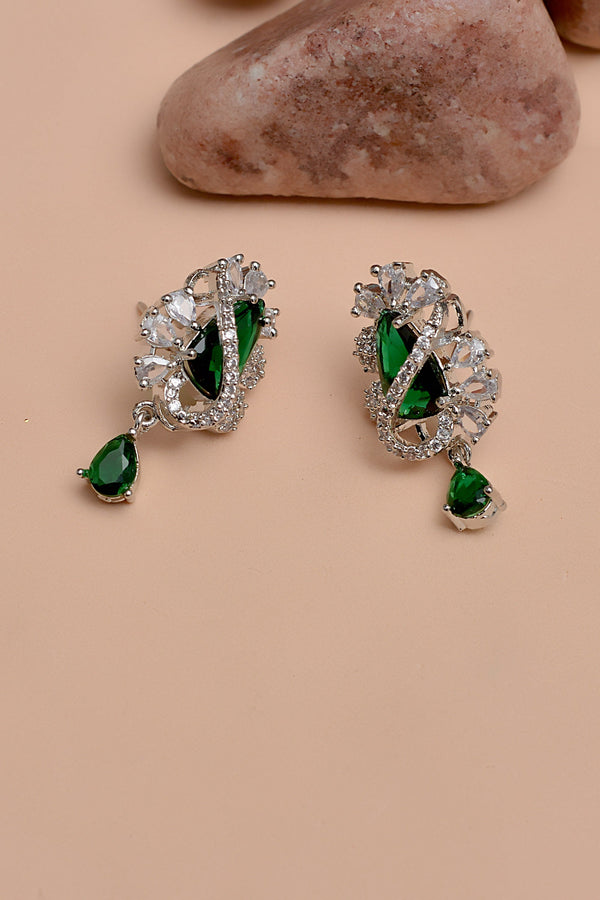 Party Wear Green Earrings