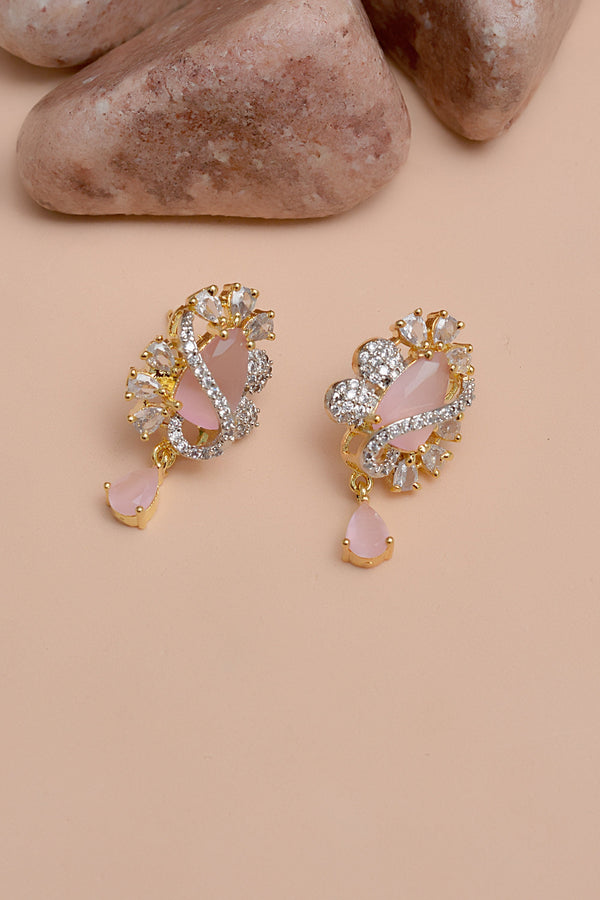 Party Wear Pink Earrings