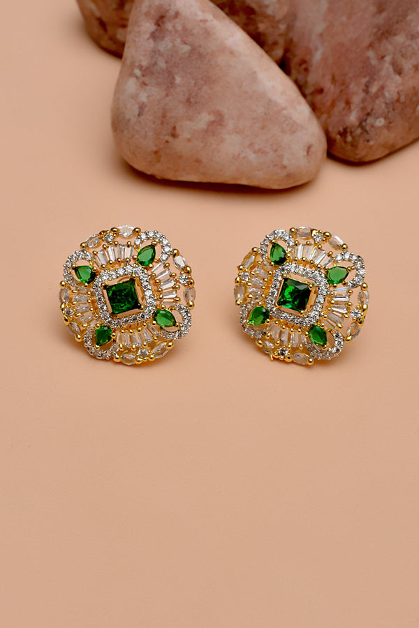 Party Wear Green Earrings