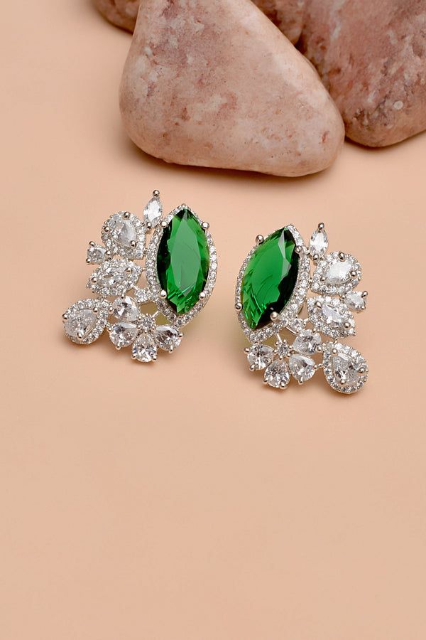 Party Wear Green Earrings