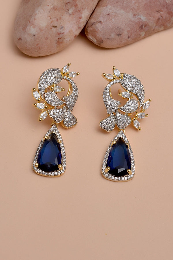 Party Wear Blue Earrings