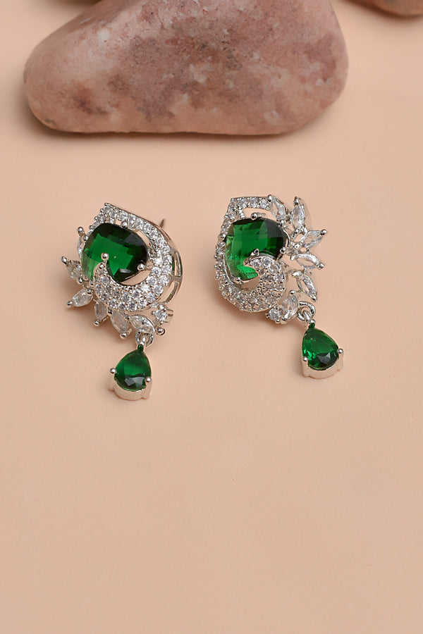 Party Wear Green Earrings