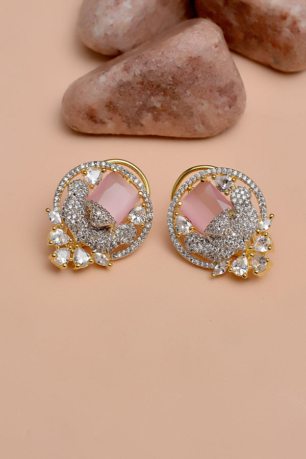 Party Wear Pink Earrings