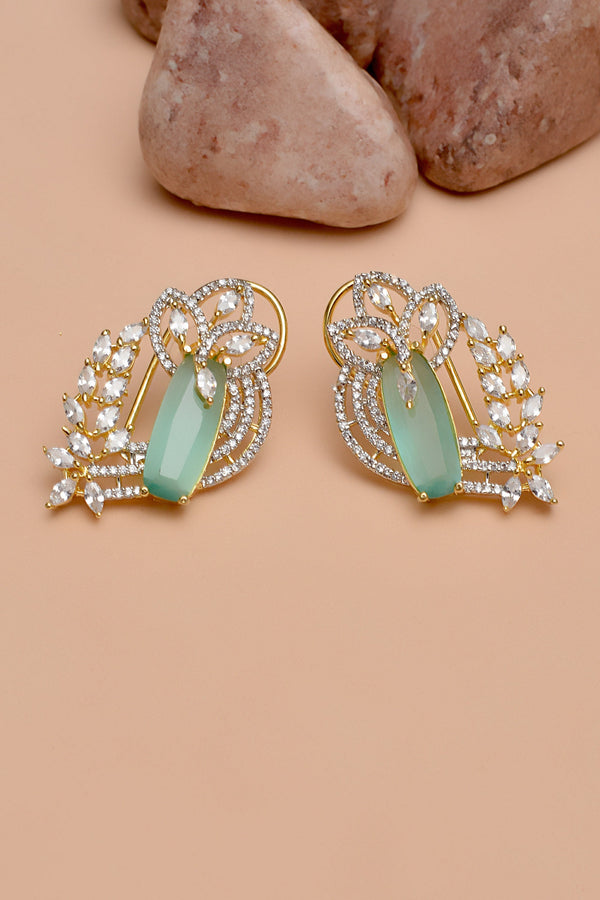 Party Wear Green Earrings