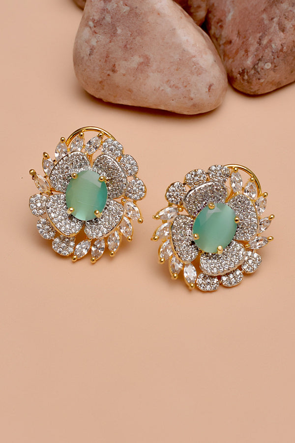 Party Wear Green Earrings